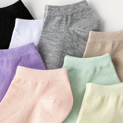 8 Pairs Women's Solid Low Cut Ankle Socks Soft & Lightweight