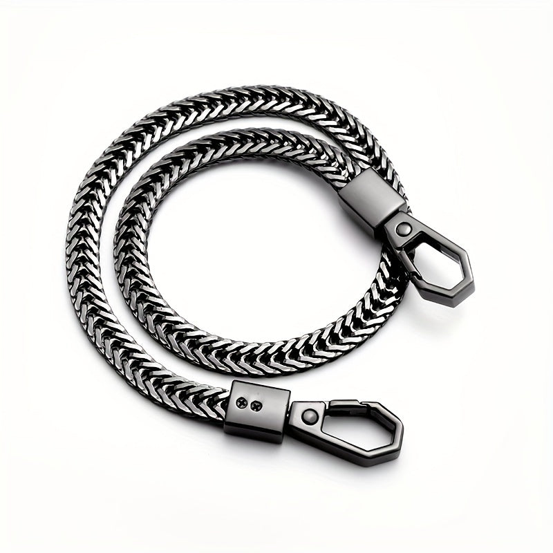Men's Metal Chain Leather Belt Wallet Keychain Hip Hop Jewelry
