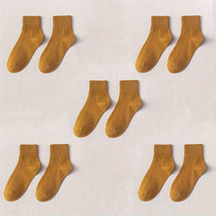 10 Pairs Women's Solid Mid Tube Socks Soft & Comfy Stockings