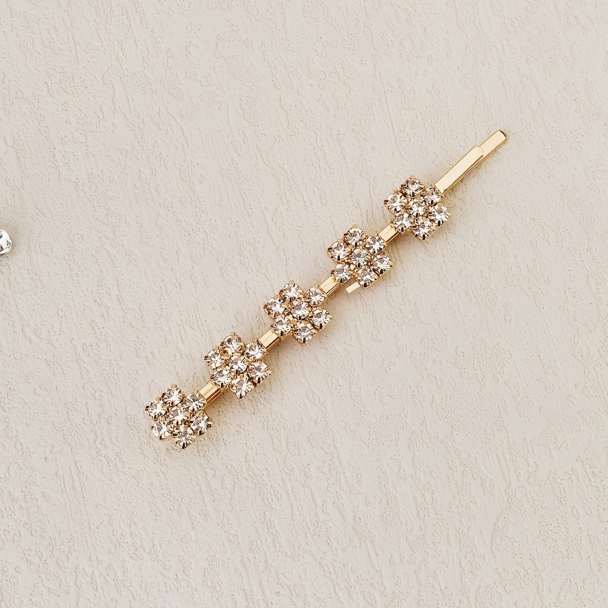 7pcs Colorful Rhinestone Hairpin Golden Hair Clip