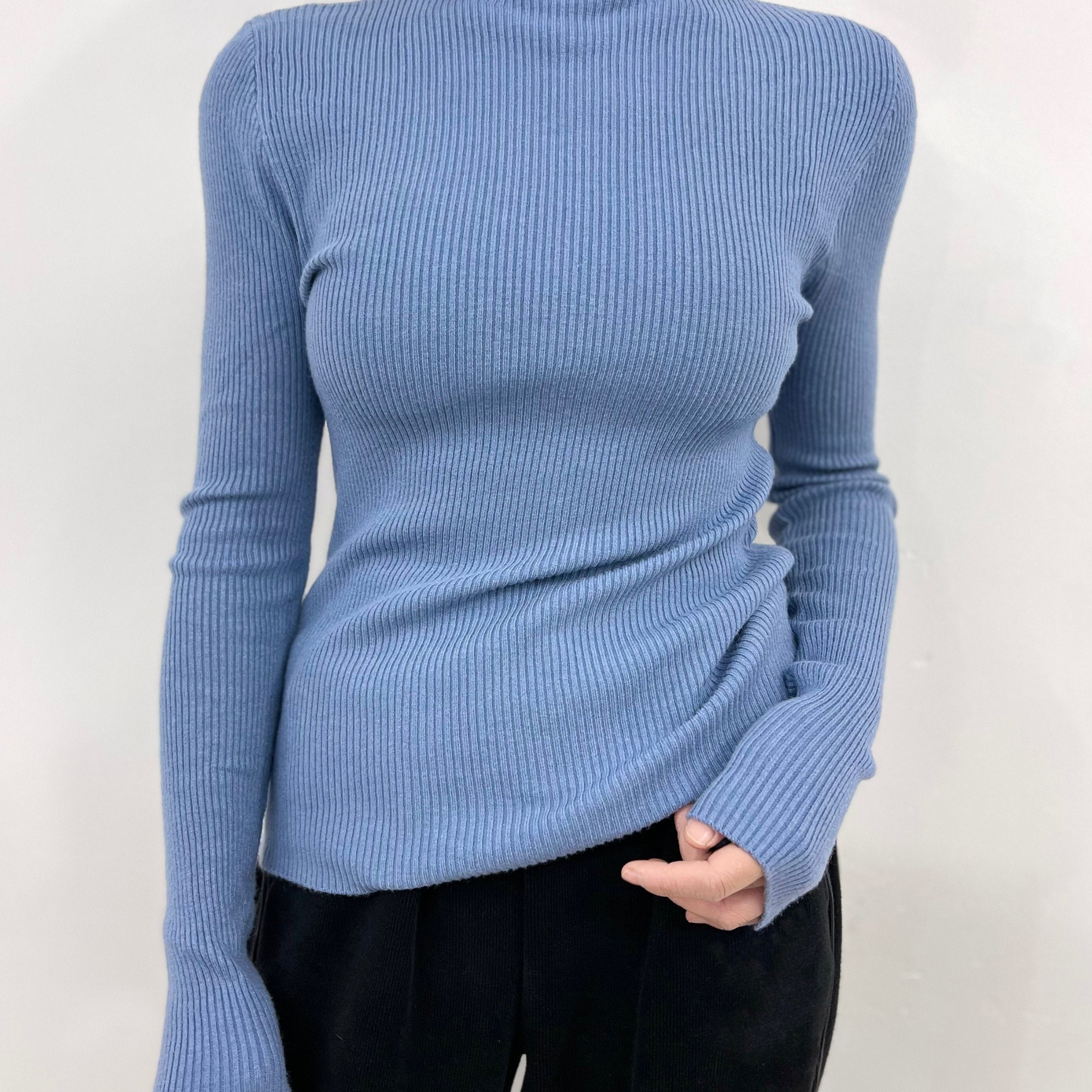 Women's Turtleneck Ribbed Sweater Slim Pullover Knit Top