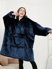  Sherpa Blanket Top Women's Fleece Wearable Lounge Casual