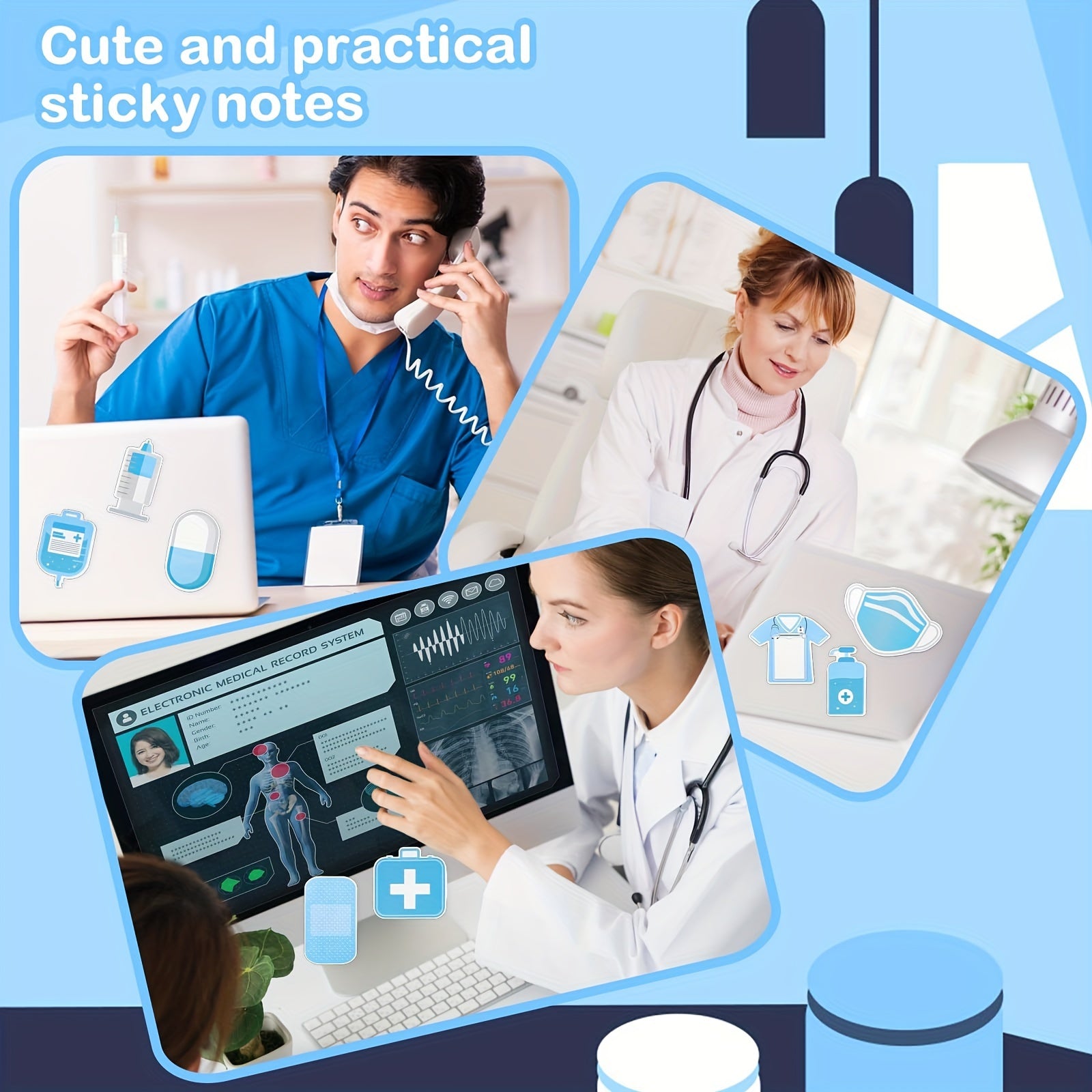 Medical Themed Sticky Notes Nurse 240 Sheets