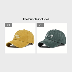 Vintage Small Letter Embroidery Baseball Cap Patch Embroidered Duck Tongue Cap