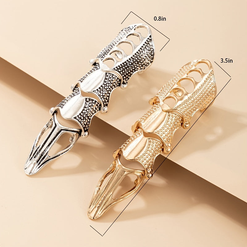 Y2K Punk Style Full Finger Claw Ring for Halloween Cosplay