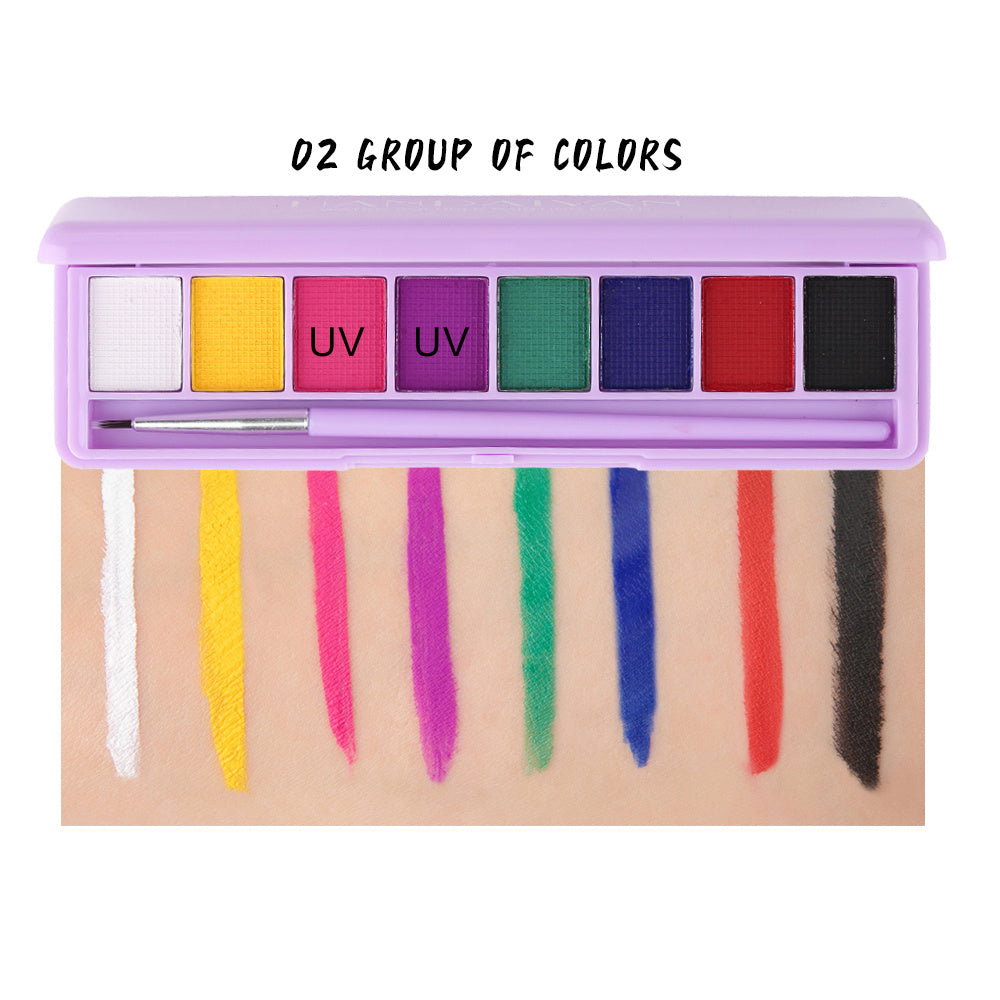 UV Glow Neon Water Activated Eyeliner Palette