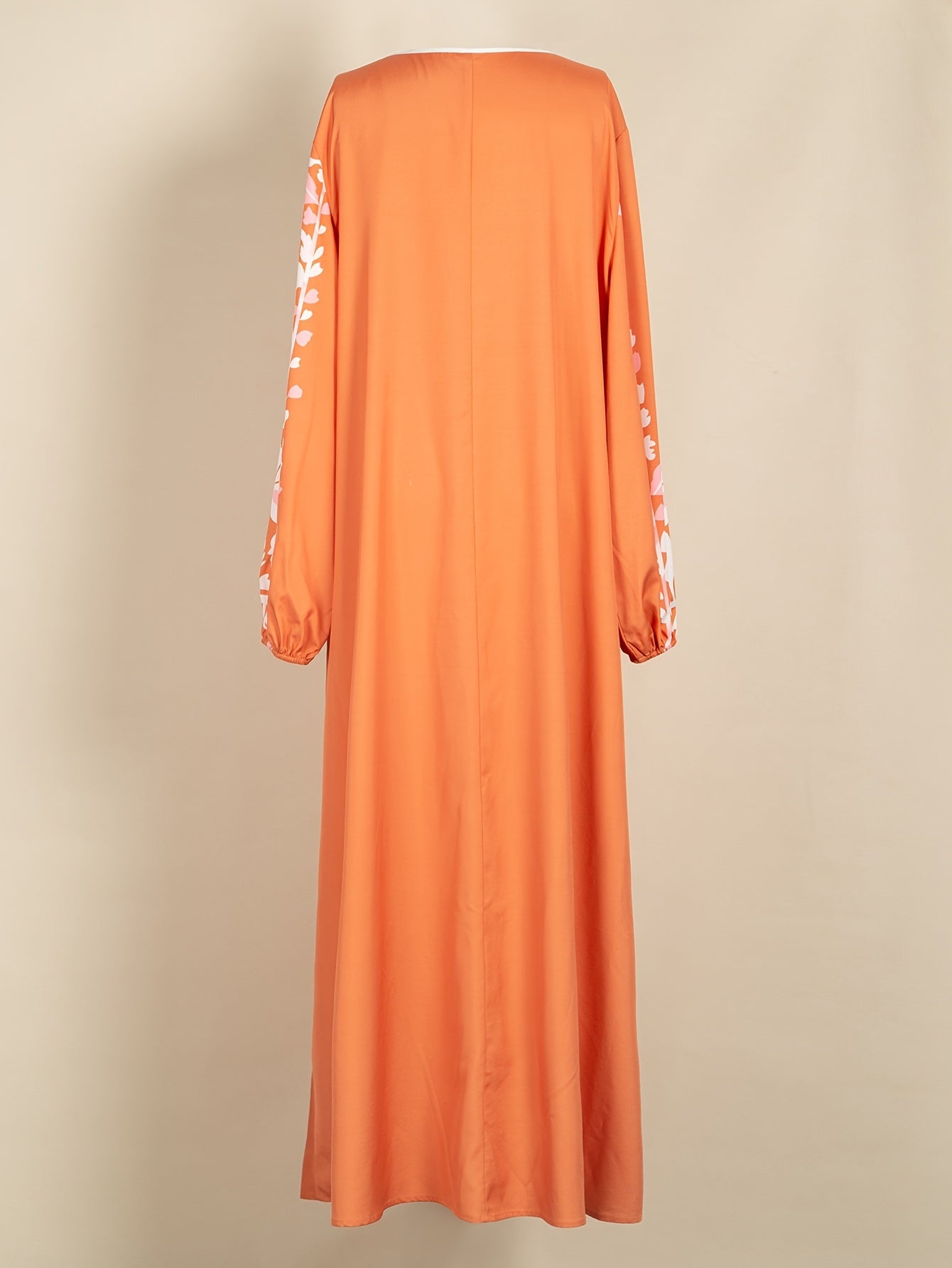 Women's Plus Floral Print Kaftan Maxi Dress with Tassel Detail