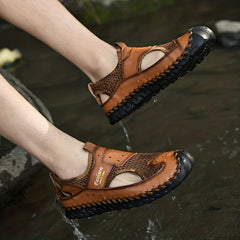 Men's Mesh Hollow Out Sandals Breathable Rubber Sole