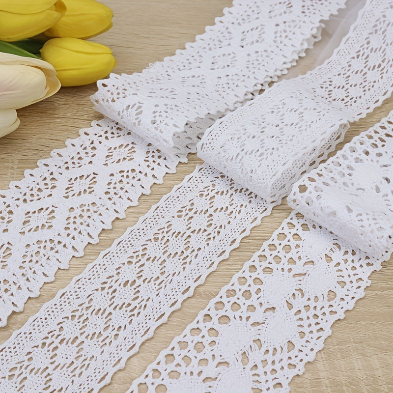 2 Yards Cotton Lace Trim Crochet Sewing Lace for Crafts Gift Package