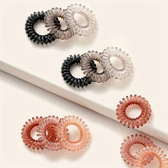 18pcs Spiral Hair Ties Waterproof Coil Hair Accessories