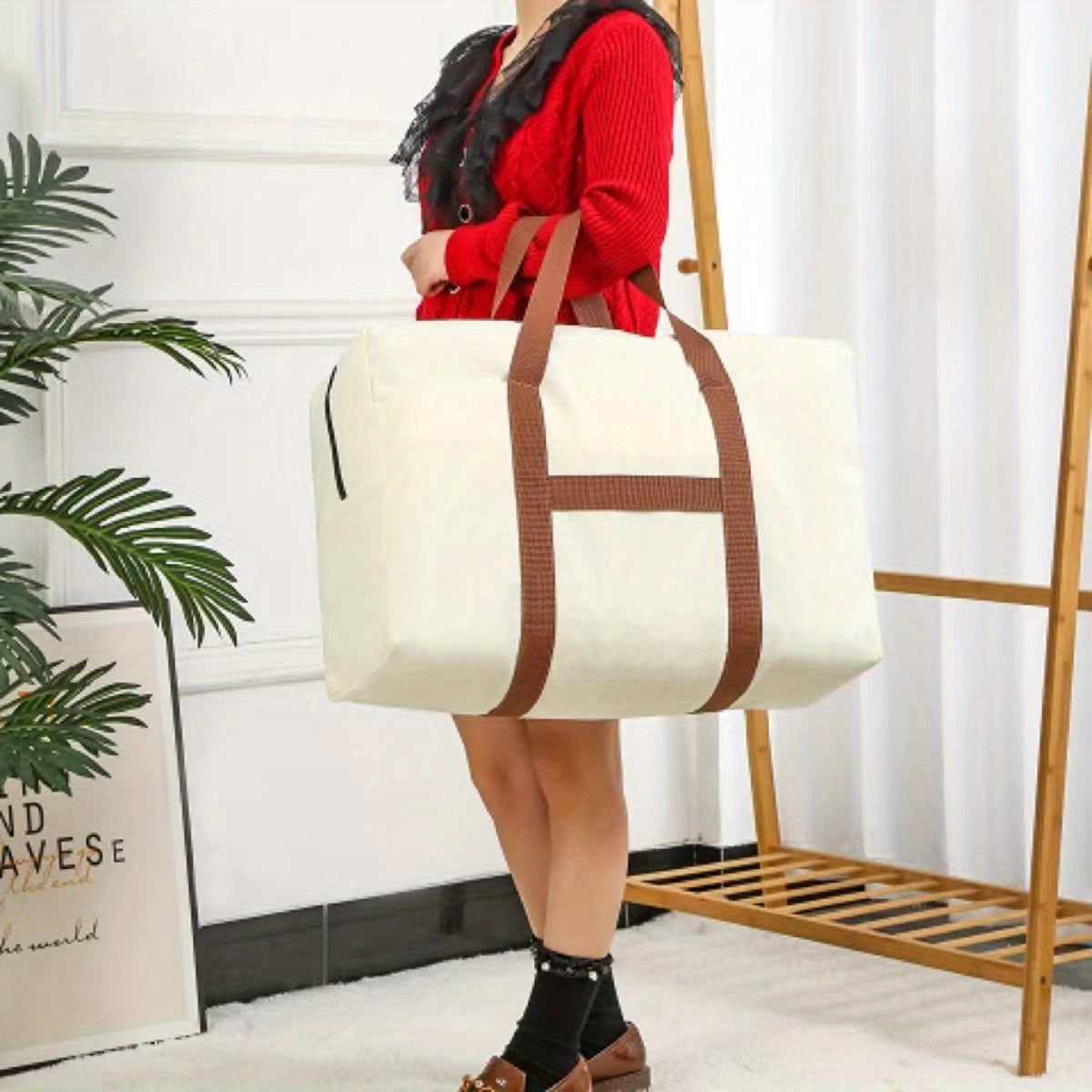 Canvas Quilt Storage Bag Dust-proof Sorting Storage Bag