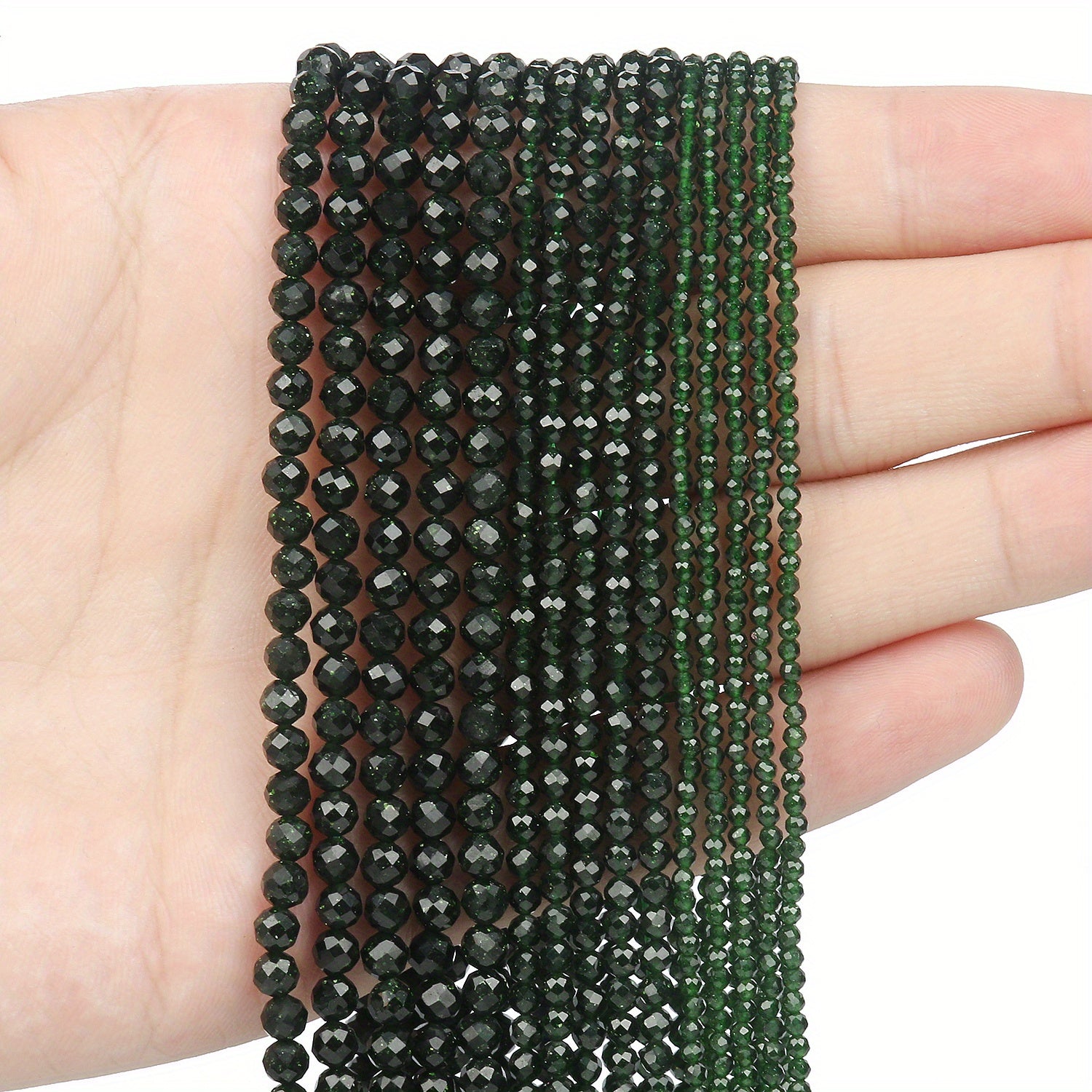 Faceted Stone Beads 2-4mm Malachite Turquoise Jade Agate Lapis Spacer