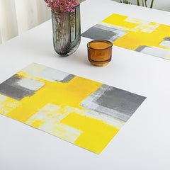 Rectangular Placemat Washable Heat Resistant Place Mats Non slip PVC Table Mat