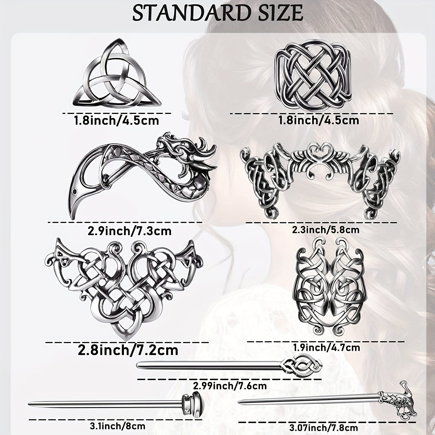 Vintage Viking Style Hairpin Irish Knot Hairpin Retro Metal Hair Accessories