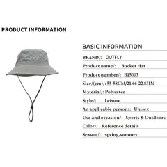Women's Sunshade Bucket Hat Beach Boonie Hat