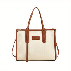 Large Canvas Crossbody Tote Bag for Work School