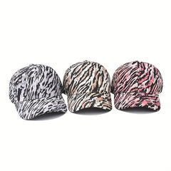 Tiger Pattern Print Baseball Cap Adjustable Hat
