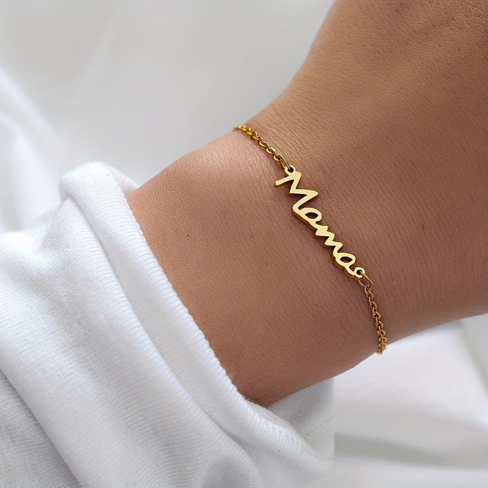 Stainless Steel Mama Heart Bracelet - True Love Gift