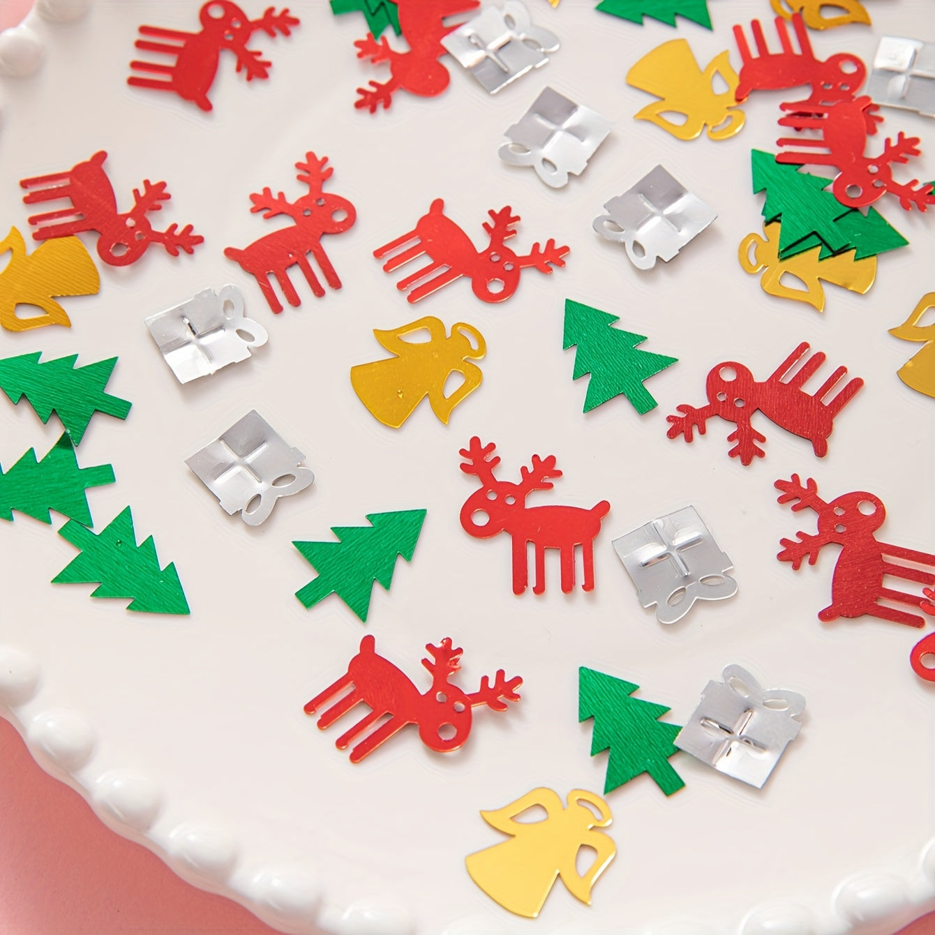 Christmas Tree Ornaments Snowflake Confetti Decorations