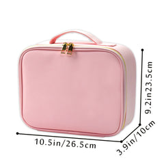 LED Makeup Bag with Large Lighted Mirror and Organizer