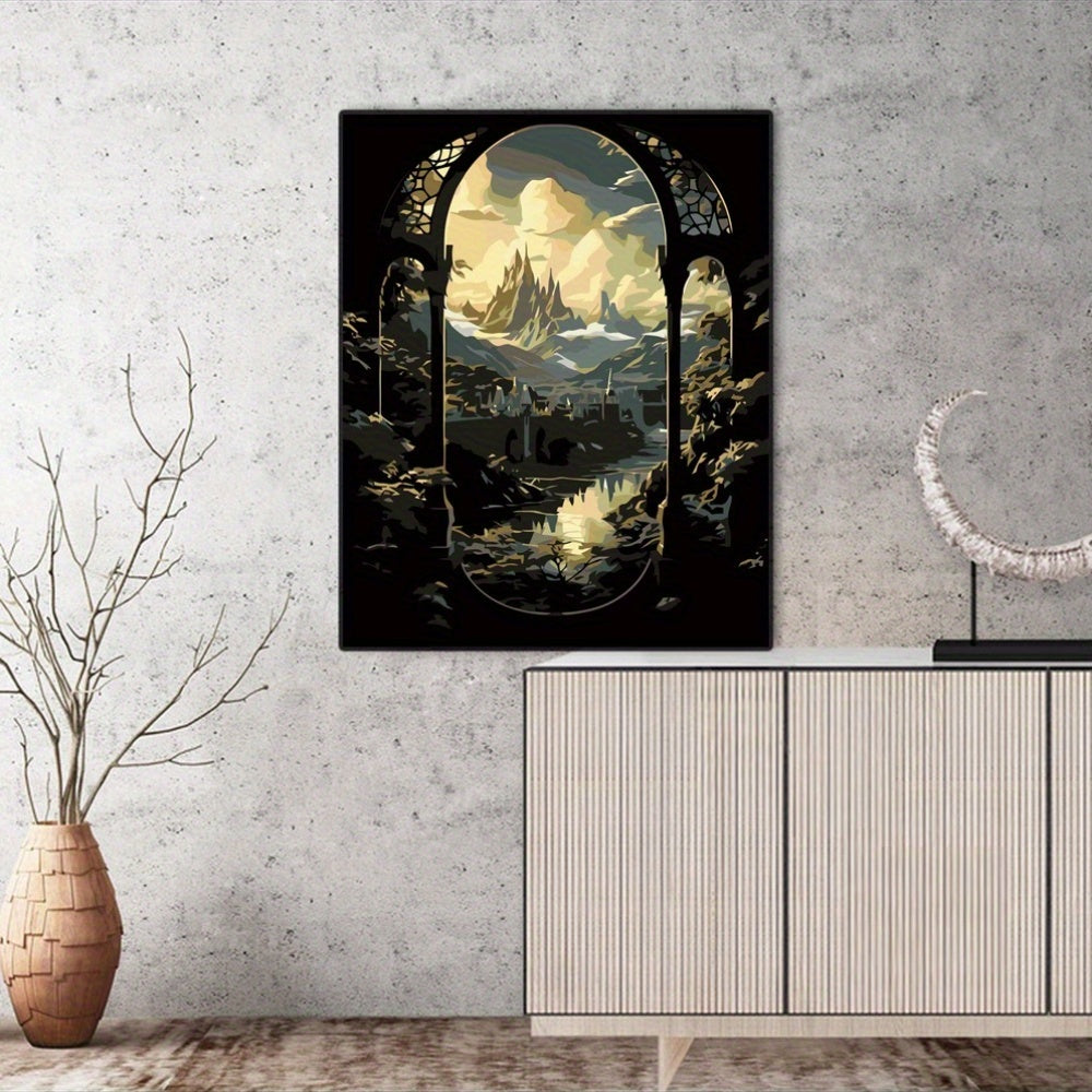 Fantasy Landscape Paint By Numbers Kit Unframed DIY Art Craft Set