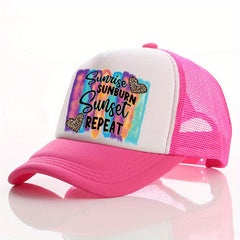 Men's Love Letter Print Peaked Cap Street Baseball Cap