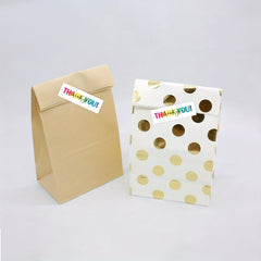 120pcs Colorful Thank You Stickers Self Adhesive Label Sticker Roll