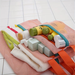 4PCS Travel Storage Bag Mesh Zipper Cosmetic Clothes Organizer
