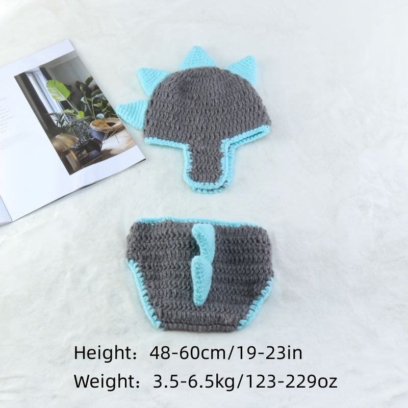Newborn Dinosaur Modeling Wool Set Baby Photography Suit
