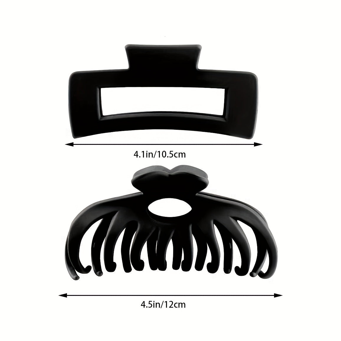 8 Large Hair Claw Clips Matte Texture Style Shark Claw