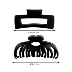 8 Large Hair Claw Clips Matte Texture Style Shark Claw