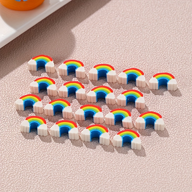 20pcs Rainbow Eraser Student Mini Eraser Cartoon Eraser