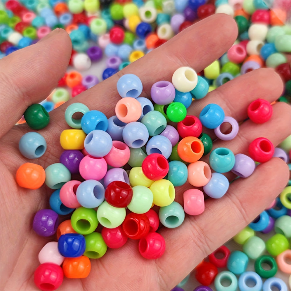 100pcs 24inch Mixed Line Acrylic Column Tube Pony Beads