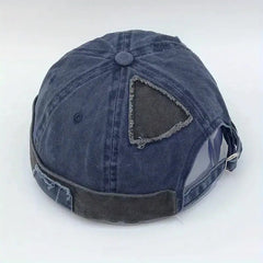 Vintage Distressed Docker Cap Unisex Skull Cap Adjustable Brimless Hat