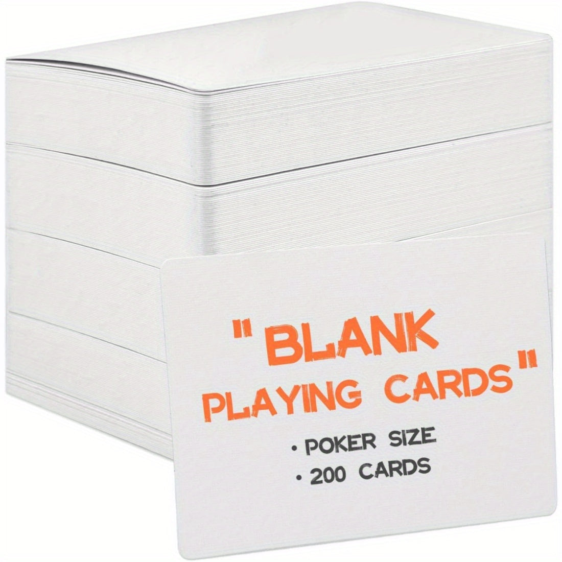 80pcs Blank Poker Size Cards Linen Finish Double Sided Index Flash DIY Game