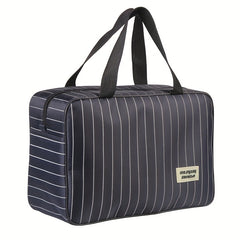 Striped Toiletry Bag Waterproof Travel Business Trip Storage Cosmetic Bag