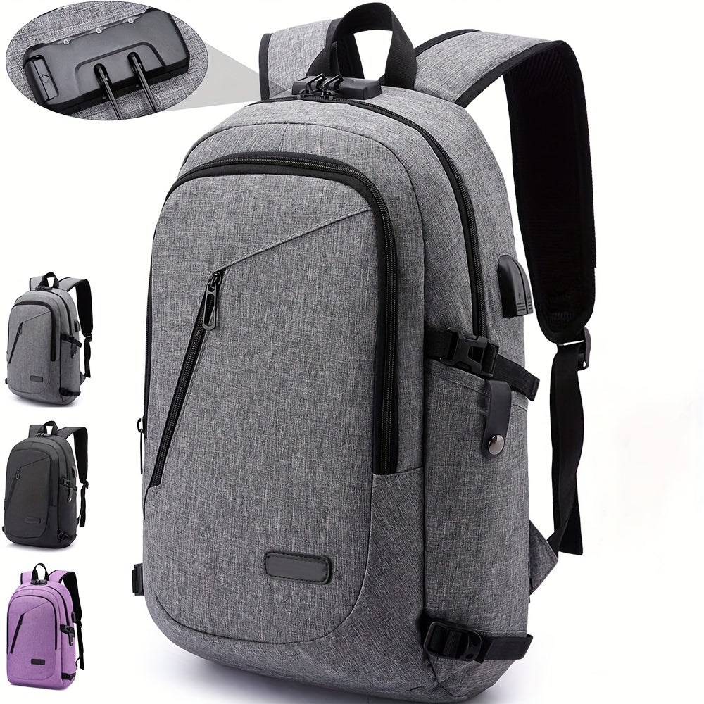 Anti Theft Laptop Backpack with USB Charging Port Slim Waterproof College School