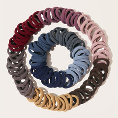 100pcs Ponytail Holders Hair Ties For Women Girls Soft Seamless Hair Bands