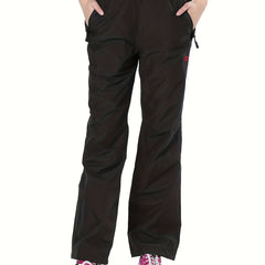 Women's High Waist Outdoor Hiking Pants with Zippered Pocket
