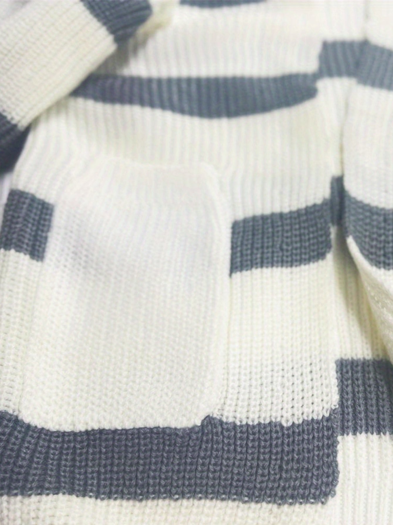 Kids Casual Striped Long Sleeve Knit Cardigan for Fall Winter