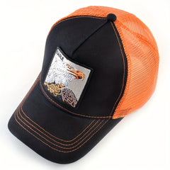 Unisex Eagle Animal Embroidered Baseball Cap, Adjustable Sunshade