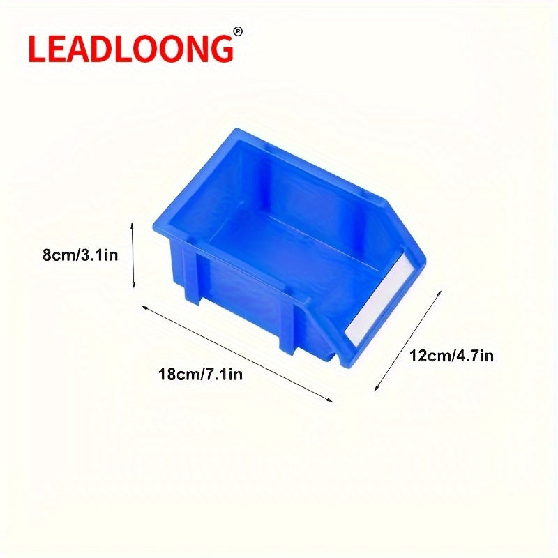 8pcs Plastic Stackable Storage Bins Parts Storage Organizer Garage Supplies