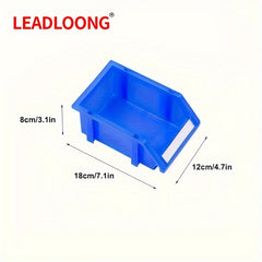 8pcs Plastic Stackable Storage Bins Parts Storage Organizer Garage Supplies