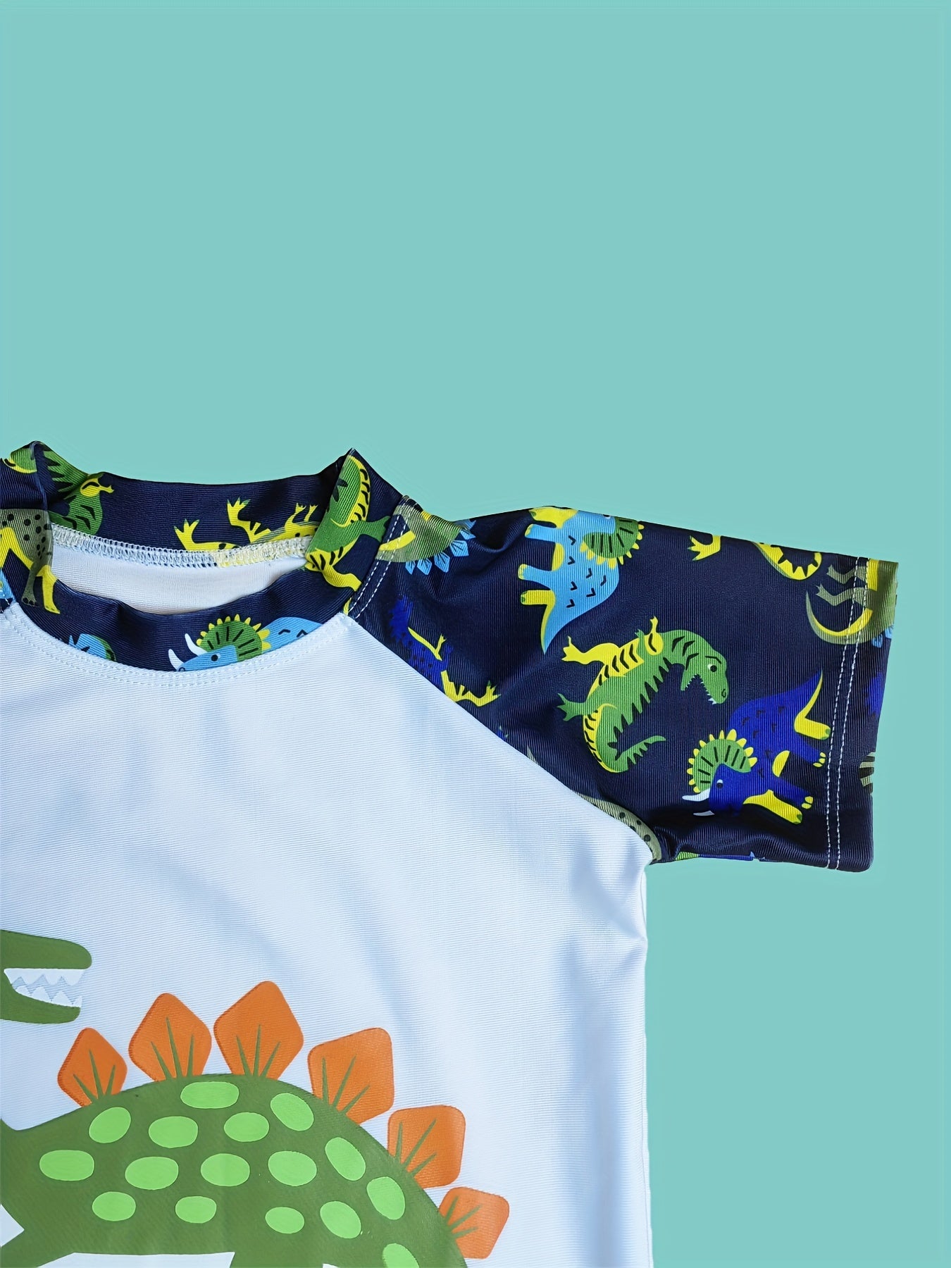 Boys Dinosaur Print 3pcs Swimsuit Set