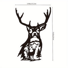 Christmas Elk Metal Craft Wall Decor - Indoor/Outdoor Garden Ornament