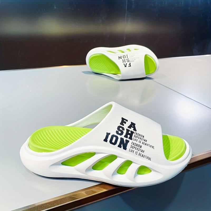 Men's Non Slip Platform Slides Soft Sole Cloud Slides for Indoor Outdoor