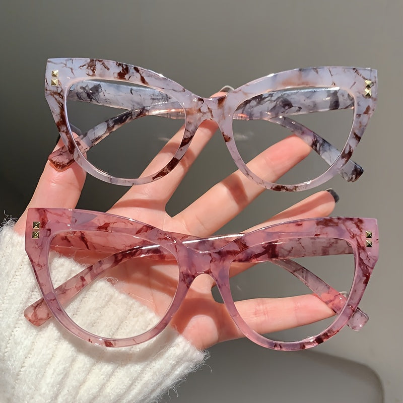 Cat Eye Eyeglasses For Women Light Blocking Computer Glasses