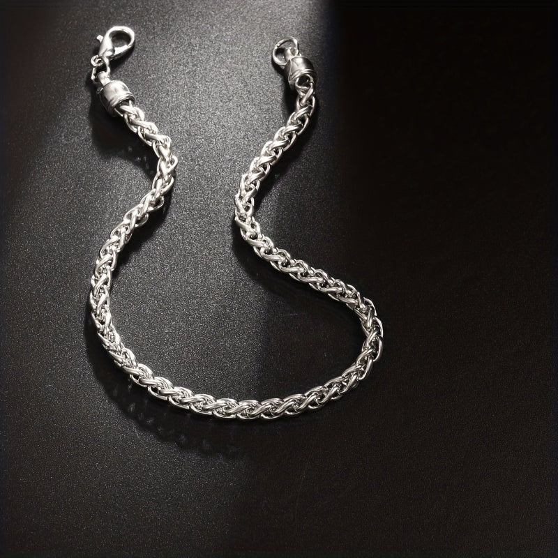 Men's Dragon Claw Buckle Silver Chain Bracelet Gift