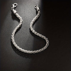 Men's Dragon Claw Buckle Silver Chain Bracelet Gift