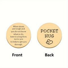 Stainless Steel Pocket Hug Token Anxiety Gift For Men
